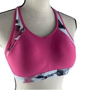 Under Armour Breathelux Sports Bra Mid Pink Camo UA 1321897 634 Womens Sz XS